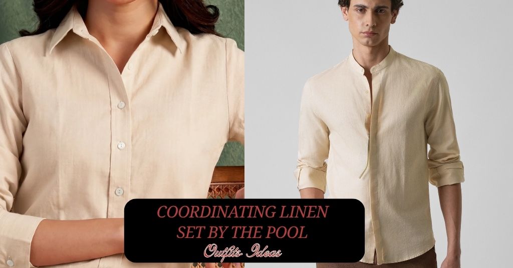 Coordinating Linen Set by the Pool