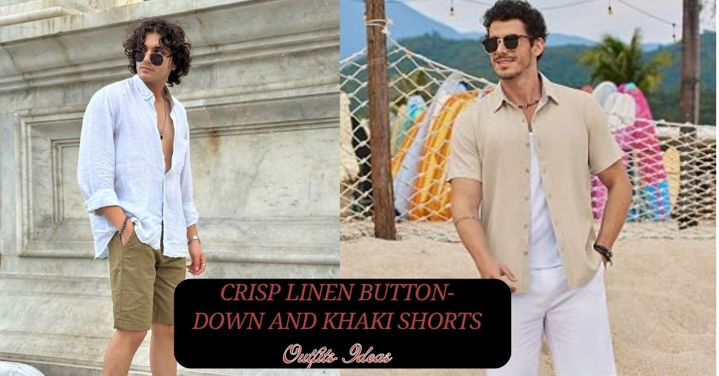 Crisp Linen Button-Down and Khaki Shorts