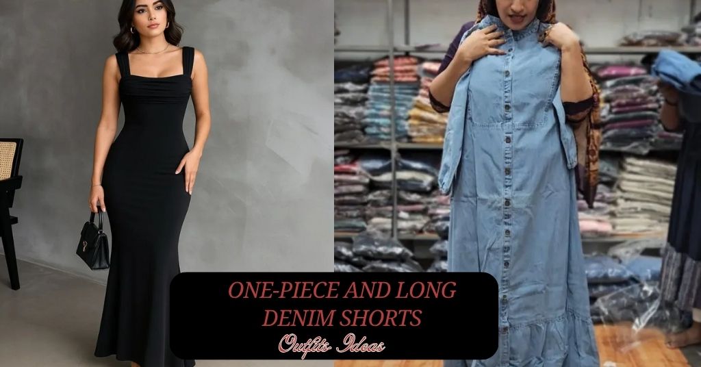 One-Piece and Long Denim Shorts