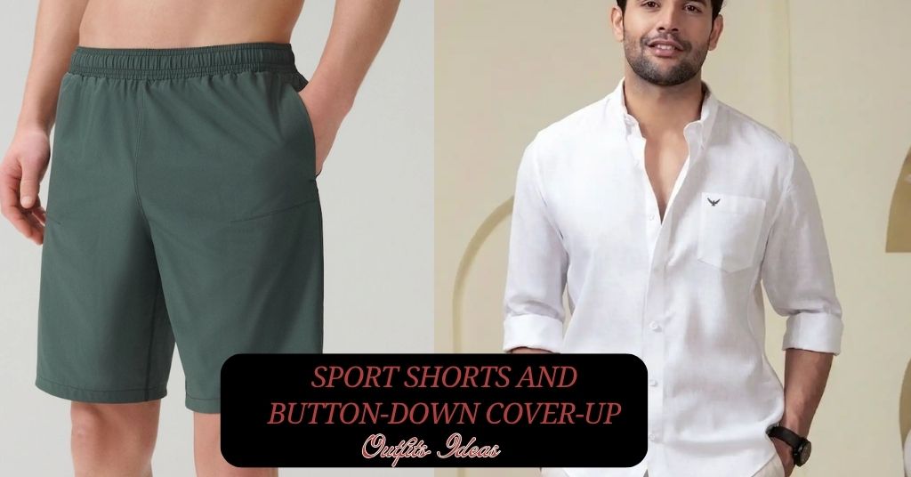 Sport Shorts and Button-Down Cover-Up