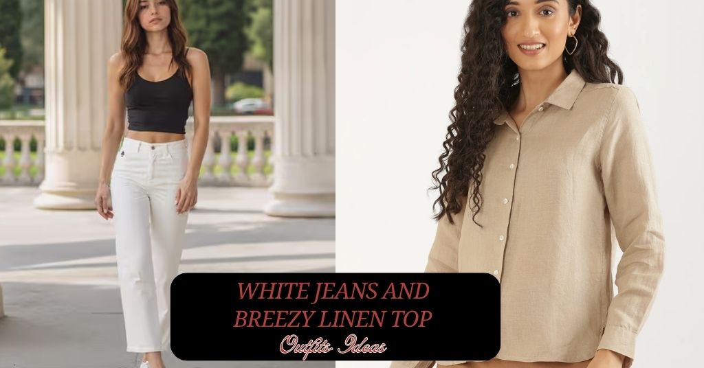 White Jeans and Breezy Linen Top