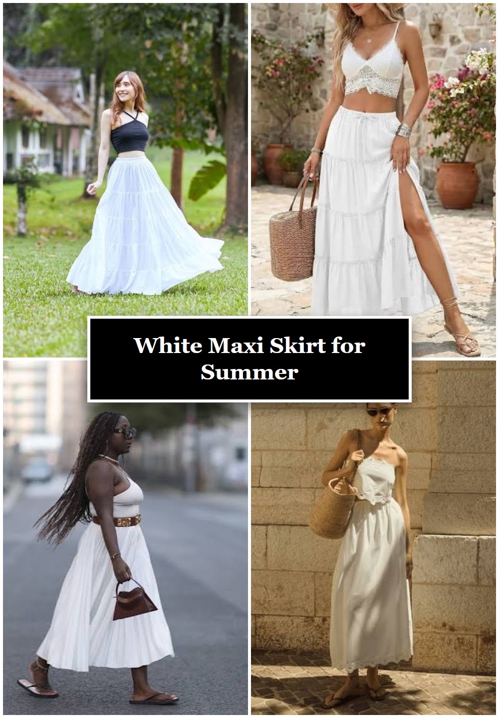 White Maxi Skirt for Summer