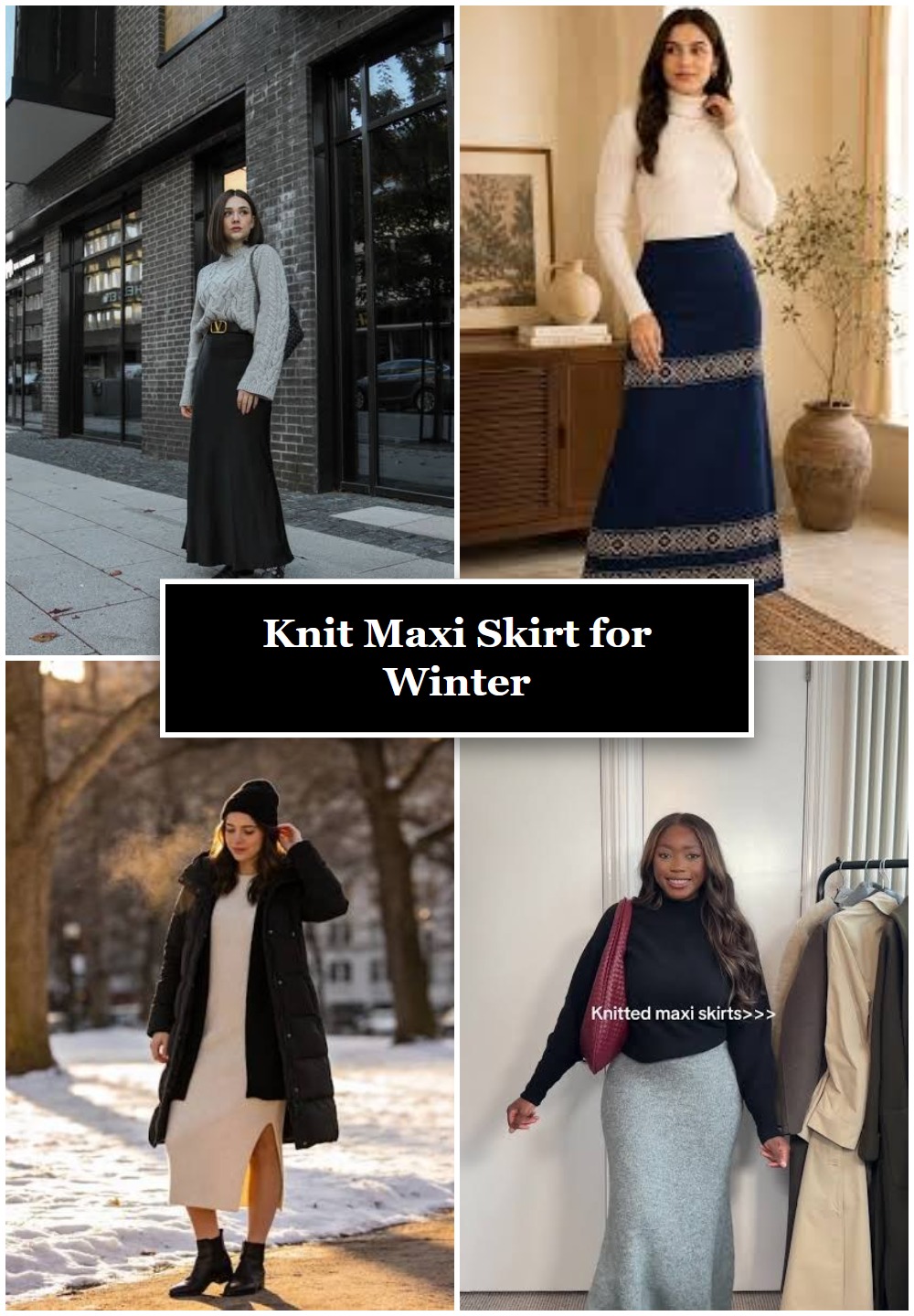 Knit Maxi Skirt for Winter