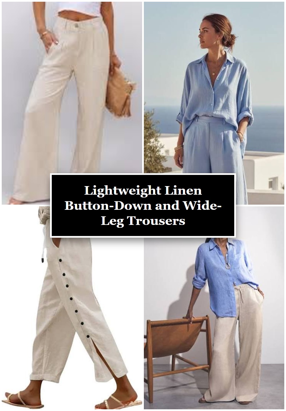 Lightweight Linen Button-Down and Wide-Leg Trousers