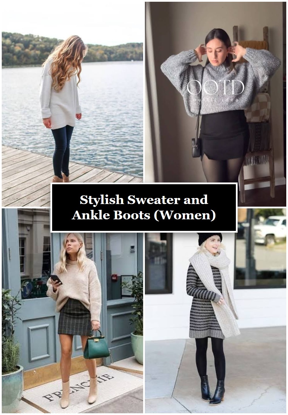Stylish Sweater and Ankle Boots (Women)