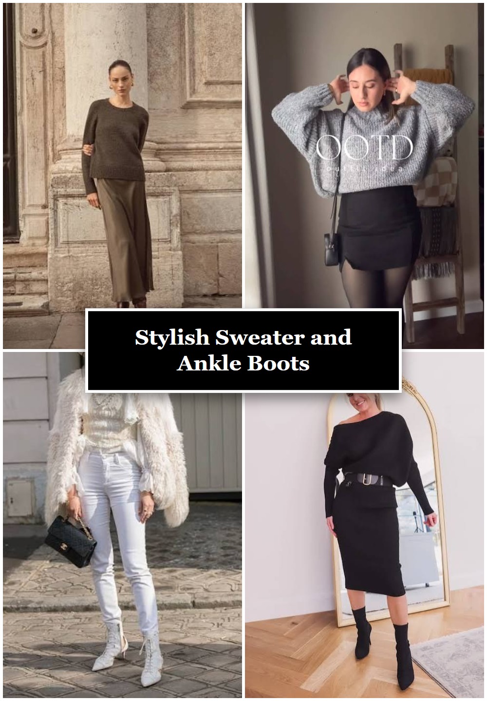 Stylish Sweater and Ankle Boots