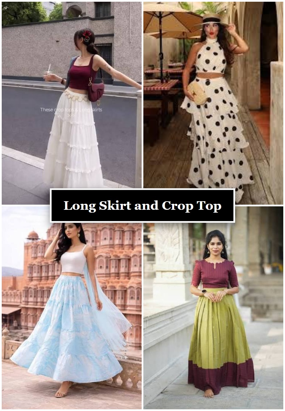 Long Skirt and Crop Top