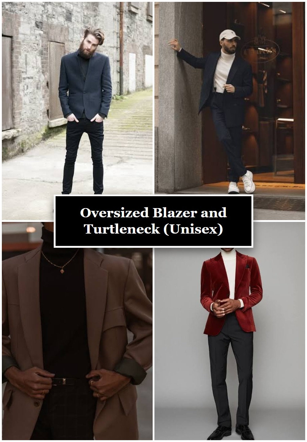 Oversized Blazer and Turtleneck (Unisex)