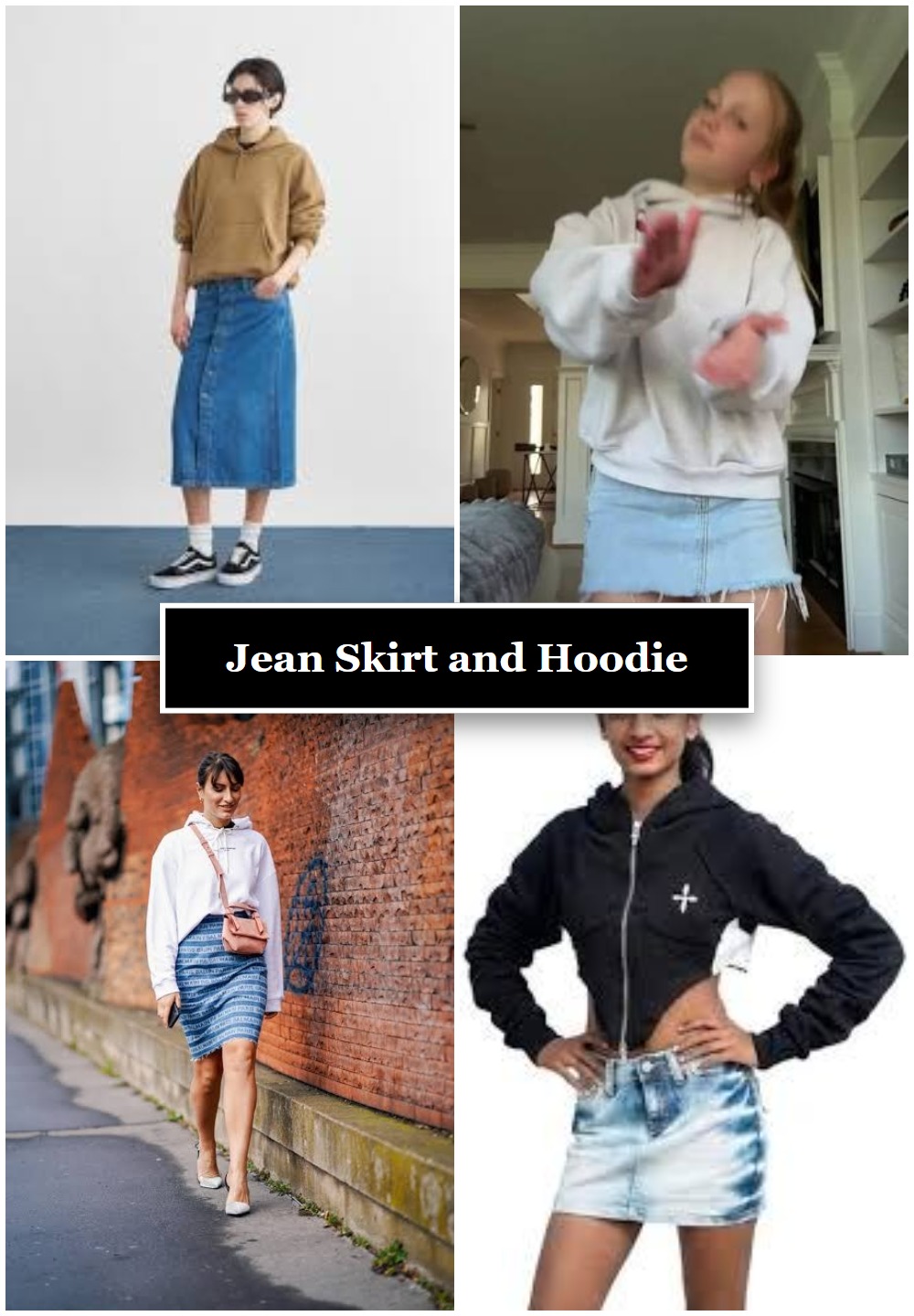 Jean Skirt and Hoodie