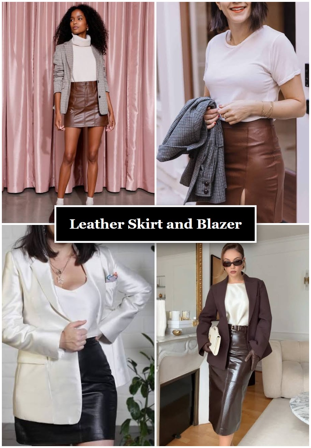 Leather Skirt and Blazer