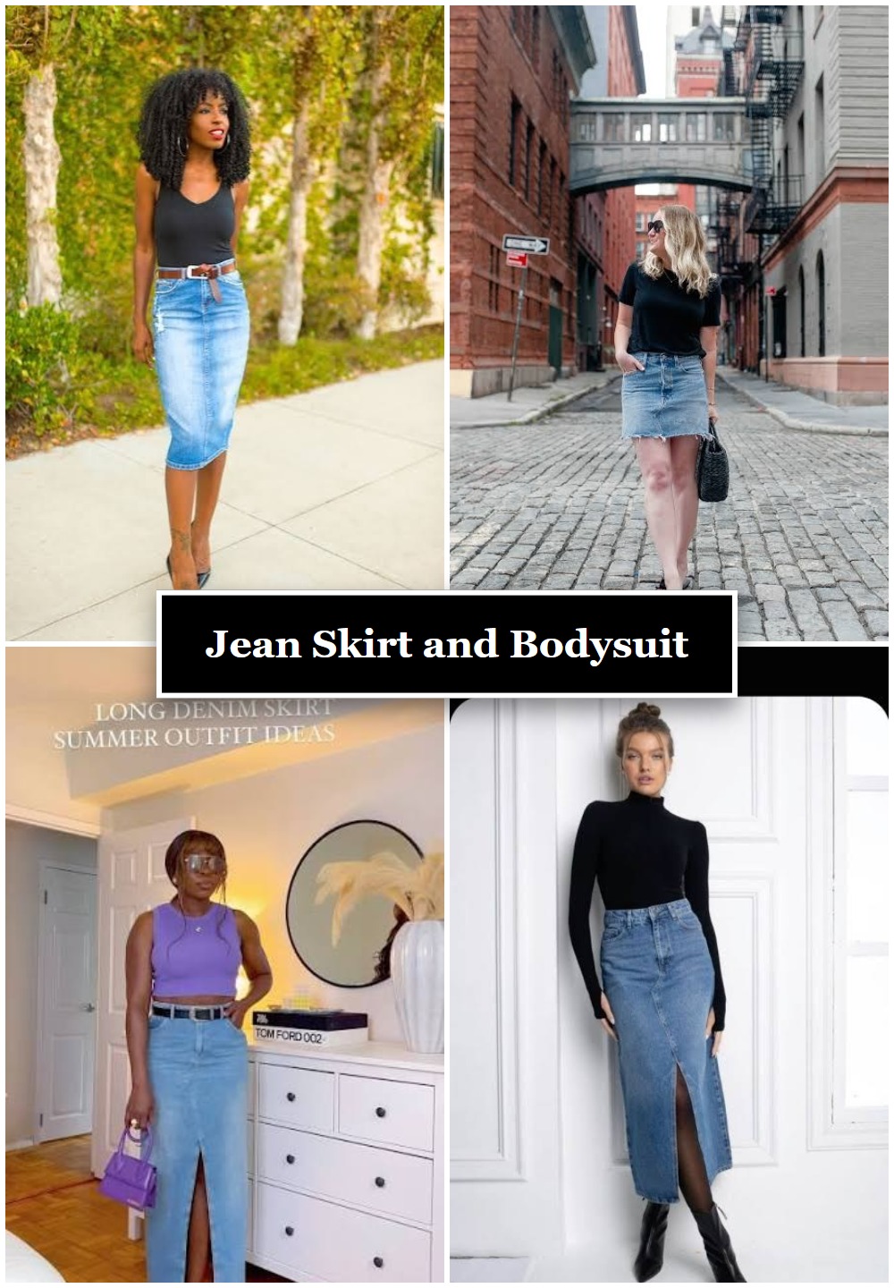 Jean Skirt and Bodysuit