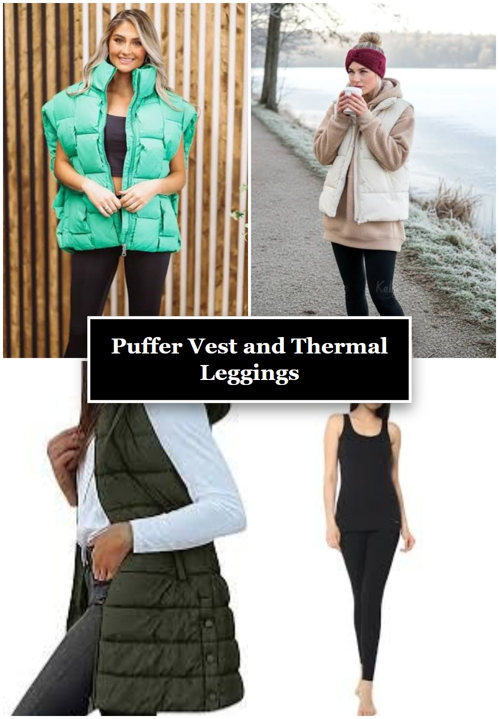 Puffer Vest and Thermal Leggings