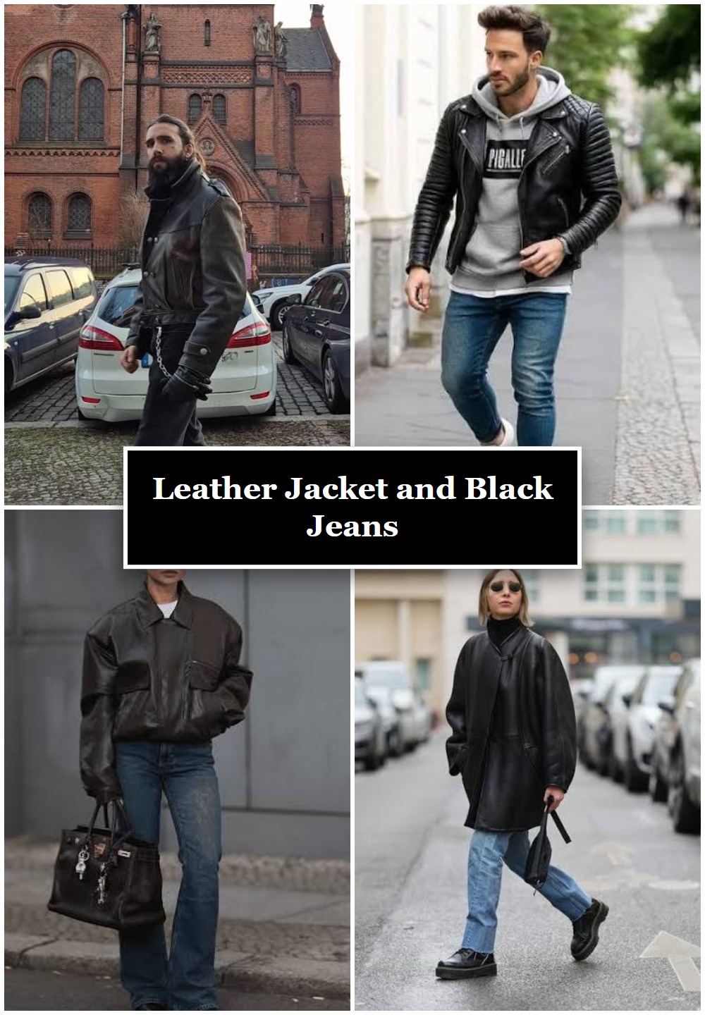 Leather Jacket and Black Jeans