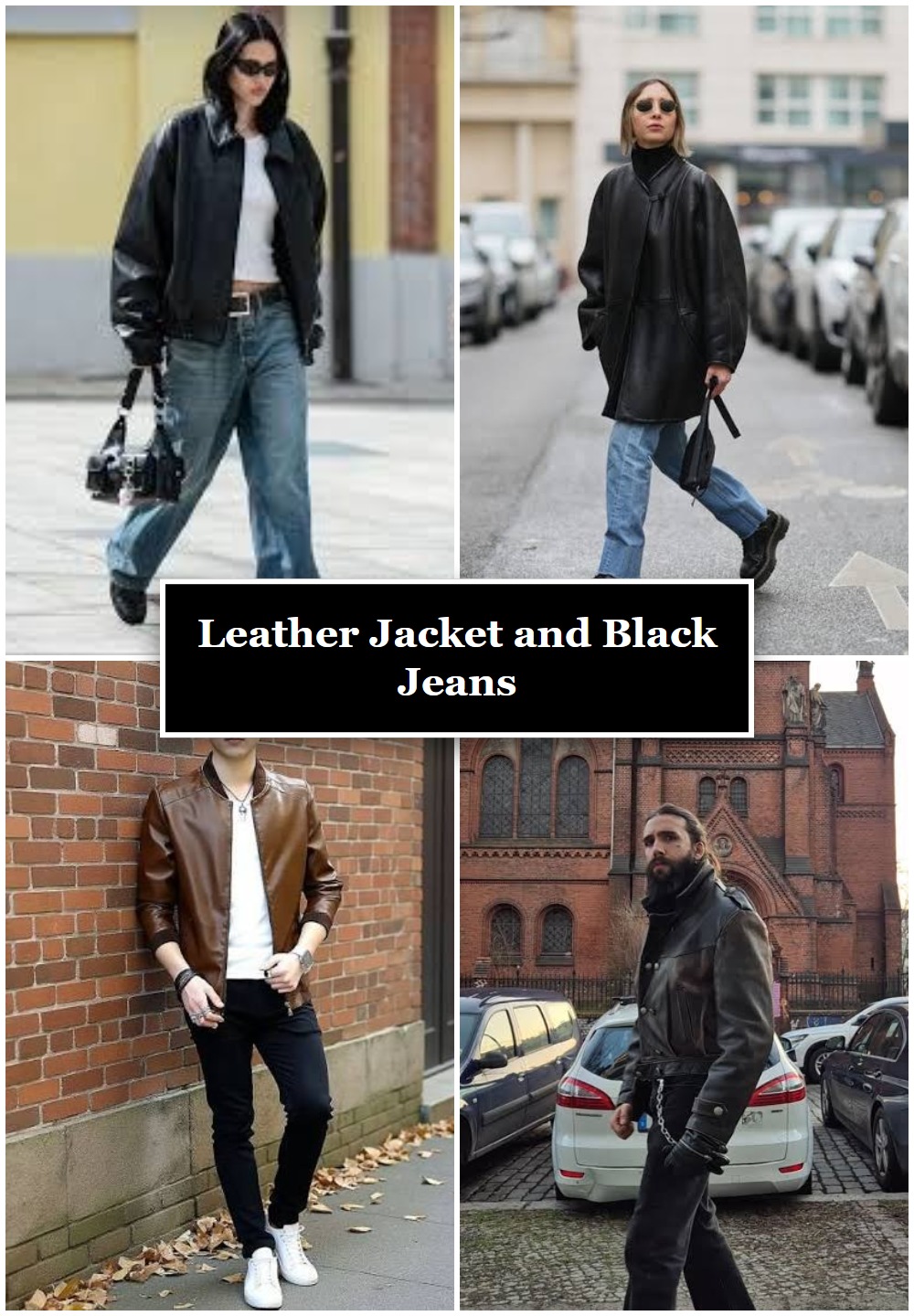 Leather Jacket and Black Jeans