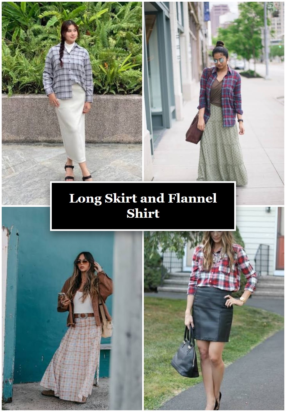 Long Skirt and Flannel Shirt