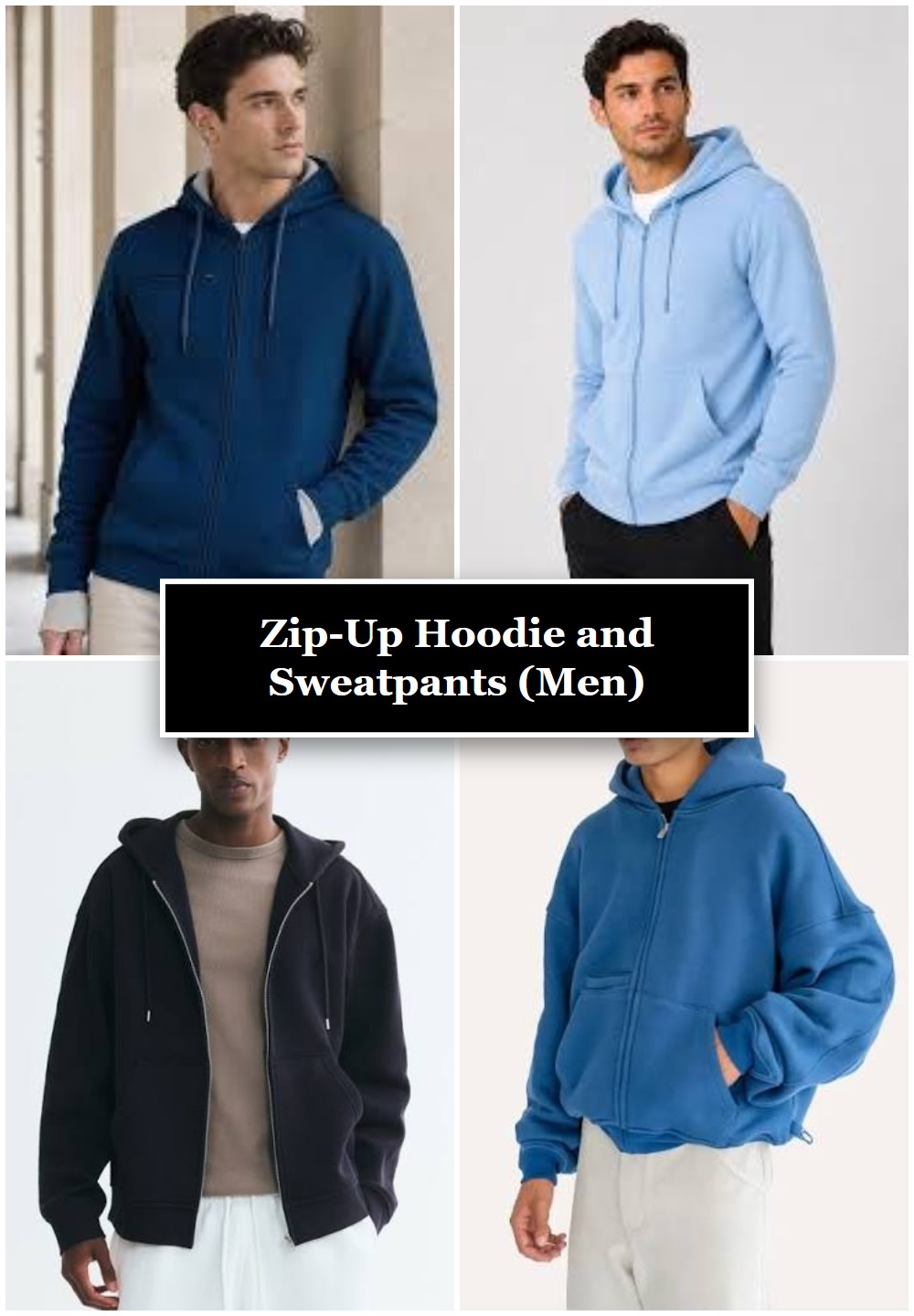 Zip-Up Hoodie and Sweatpants (Men)