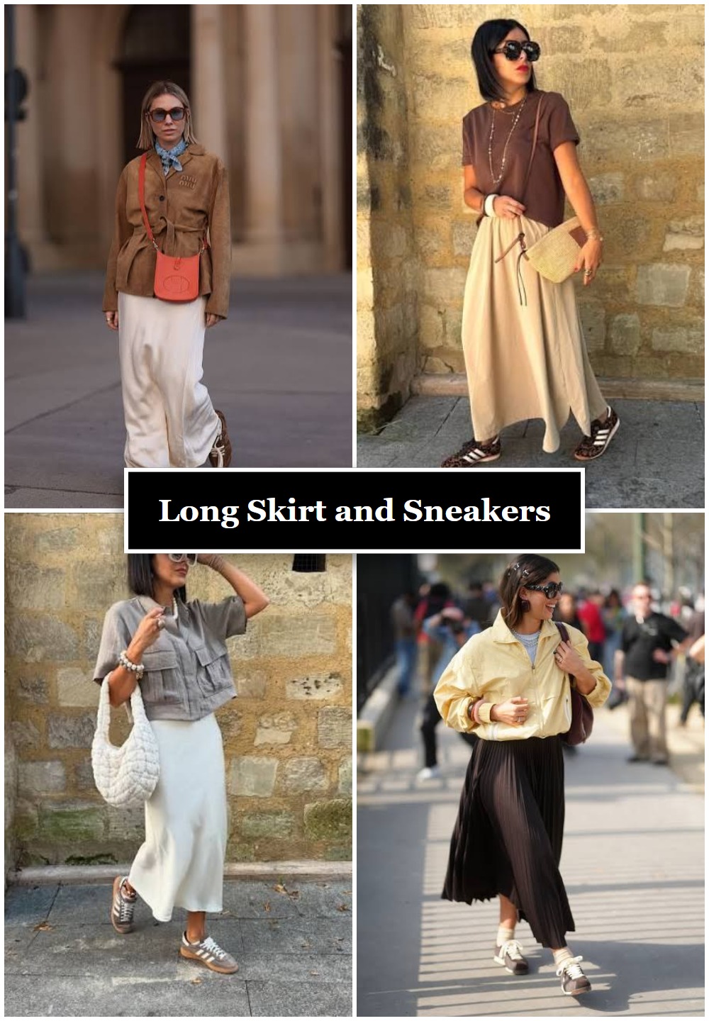 Long Skirt and Sneakers