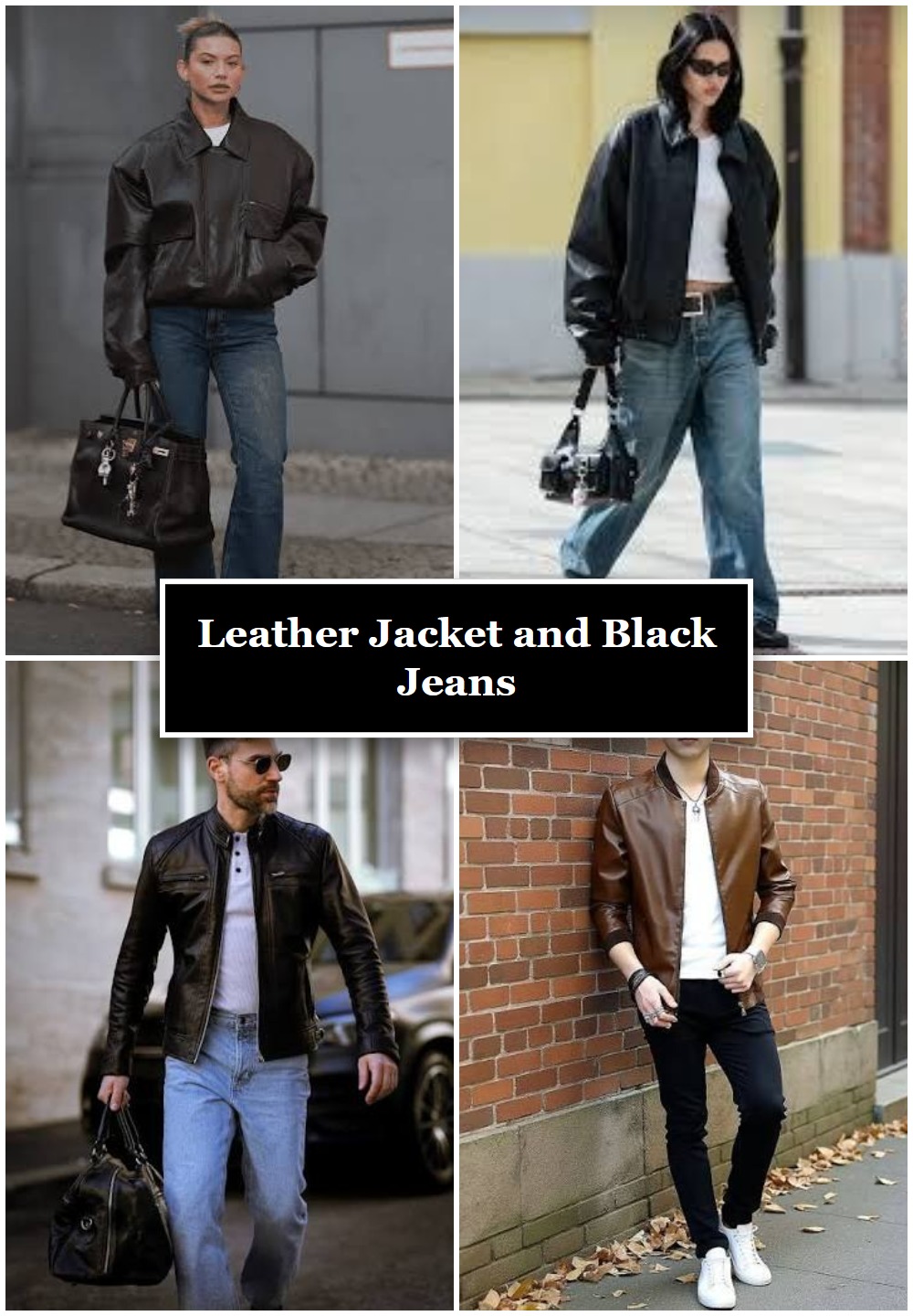 Leather Jacket and Black Jeans
