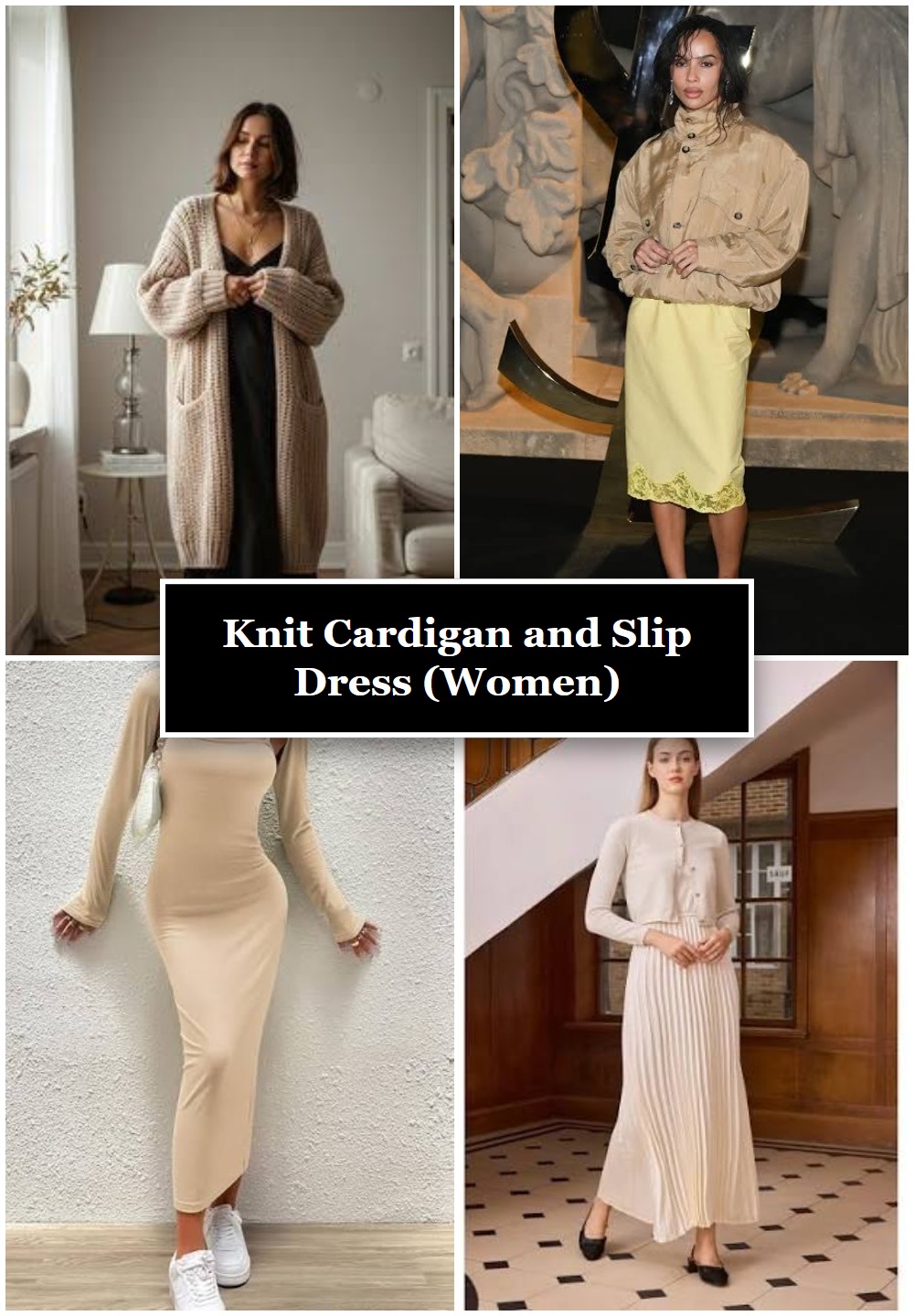 Knit Cardigan and Slip Dress (Women)
