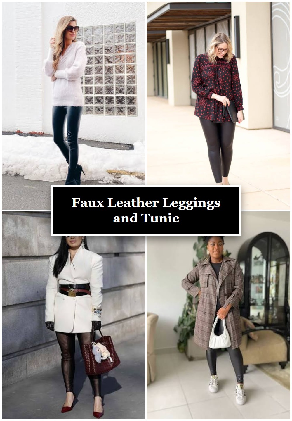 Faux Leather Leggings and Tunic