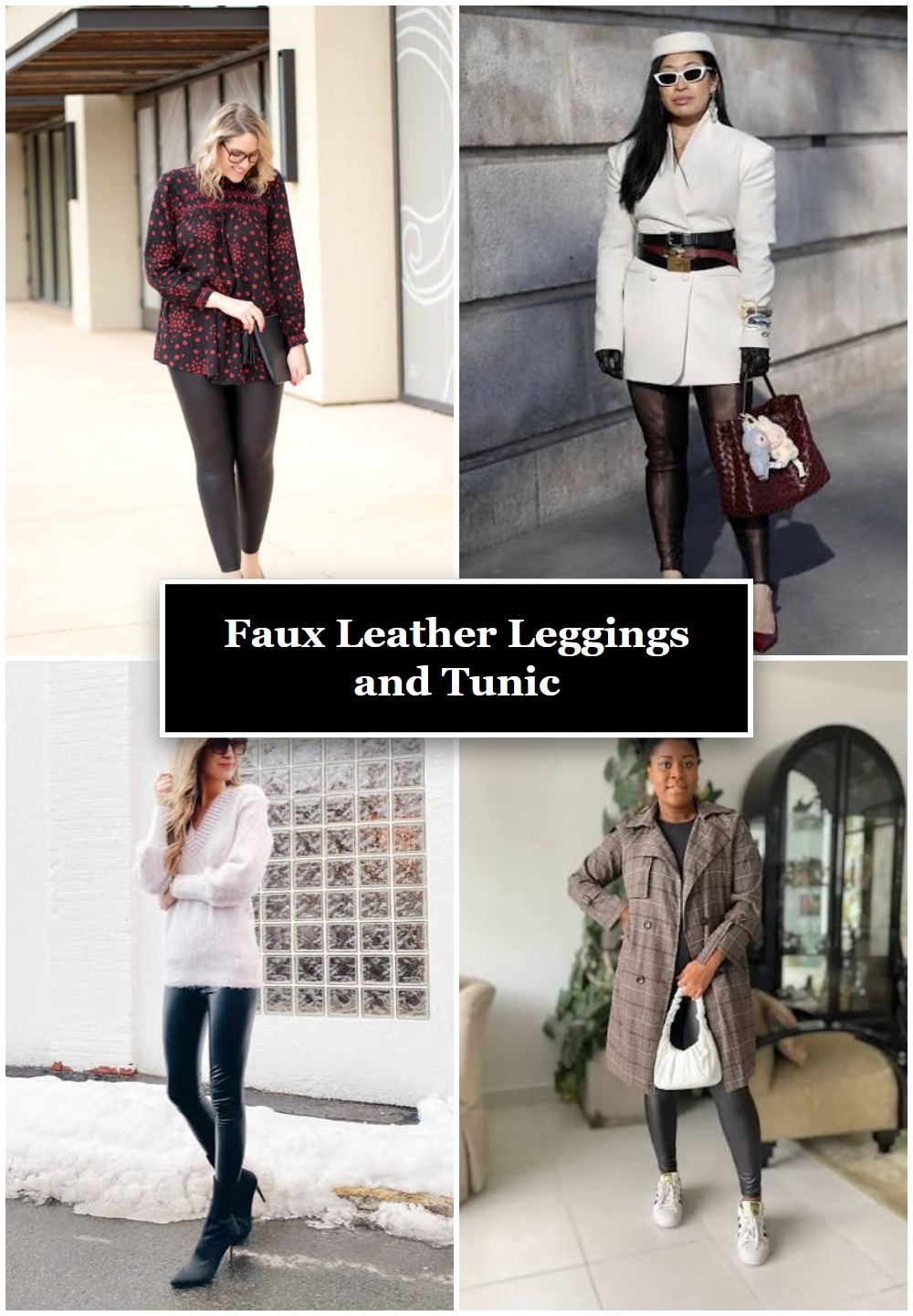 Faux Leather Leggings and Tunic