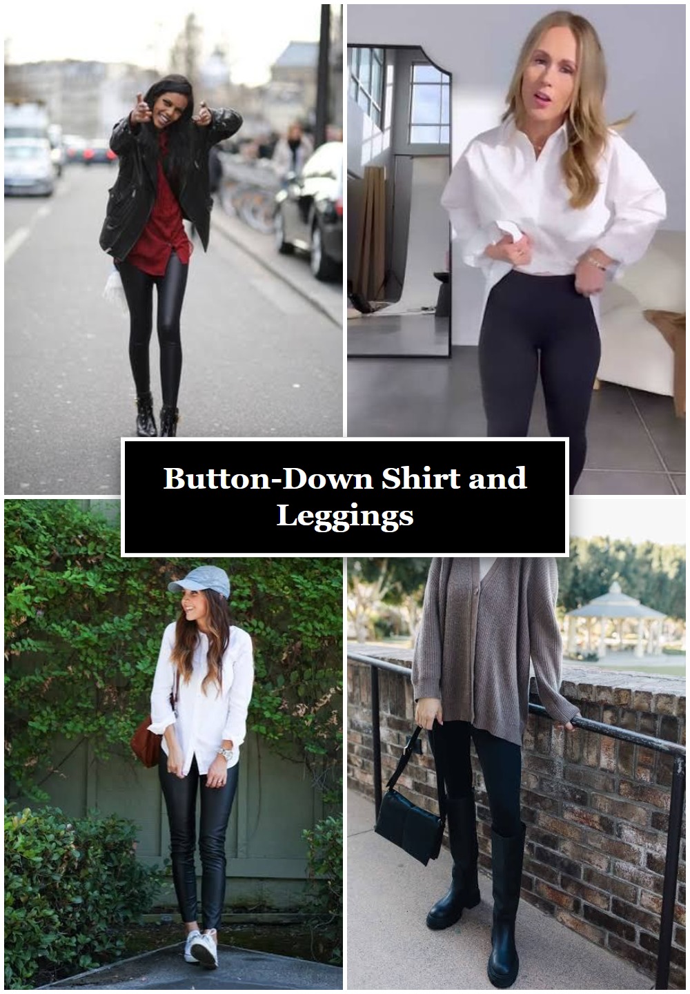 Button-Down Shirt and Leggings