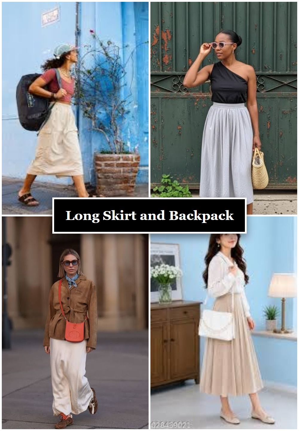 Long Skirt and Backpack