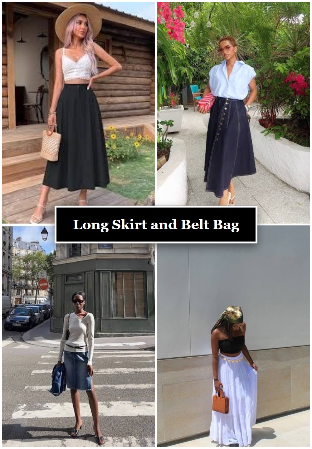 Long Skirt and Belt Bag