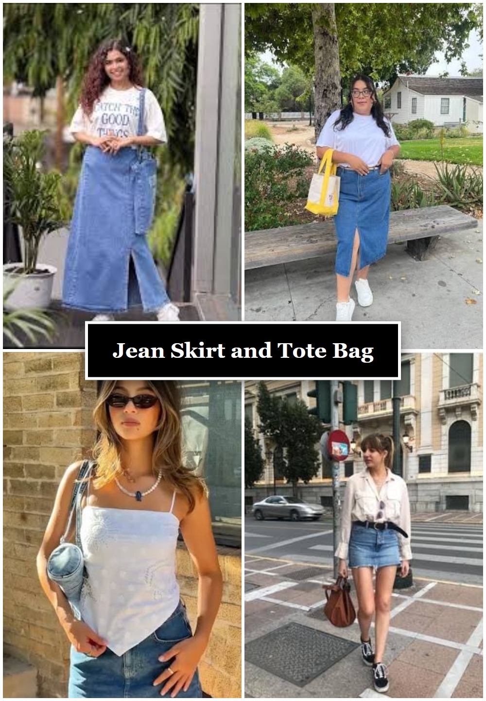Jean Skirt and Tote Bag