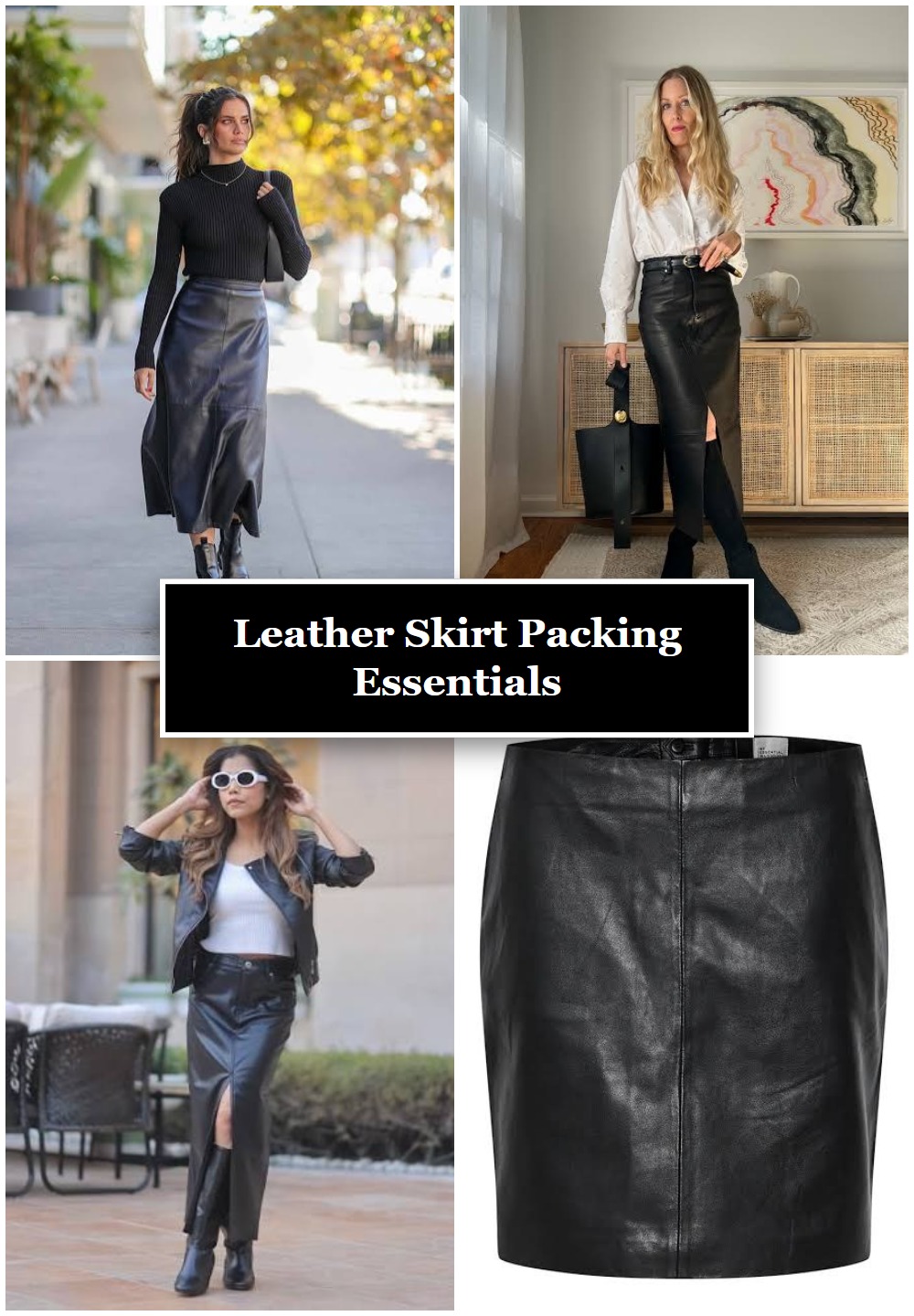 Leather Skirt Packing Essentials