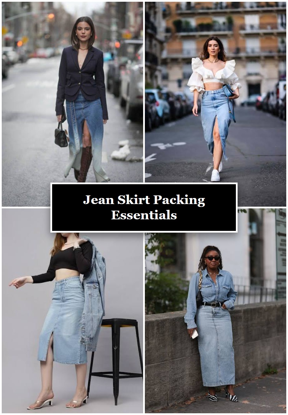 Jean Skirt Packing Essentials