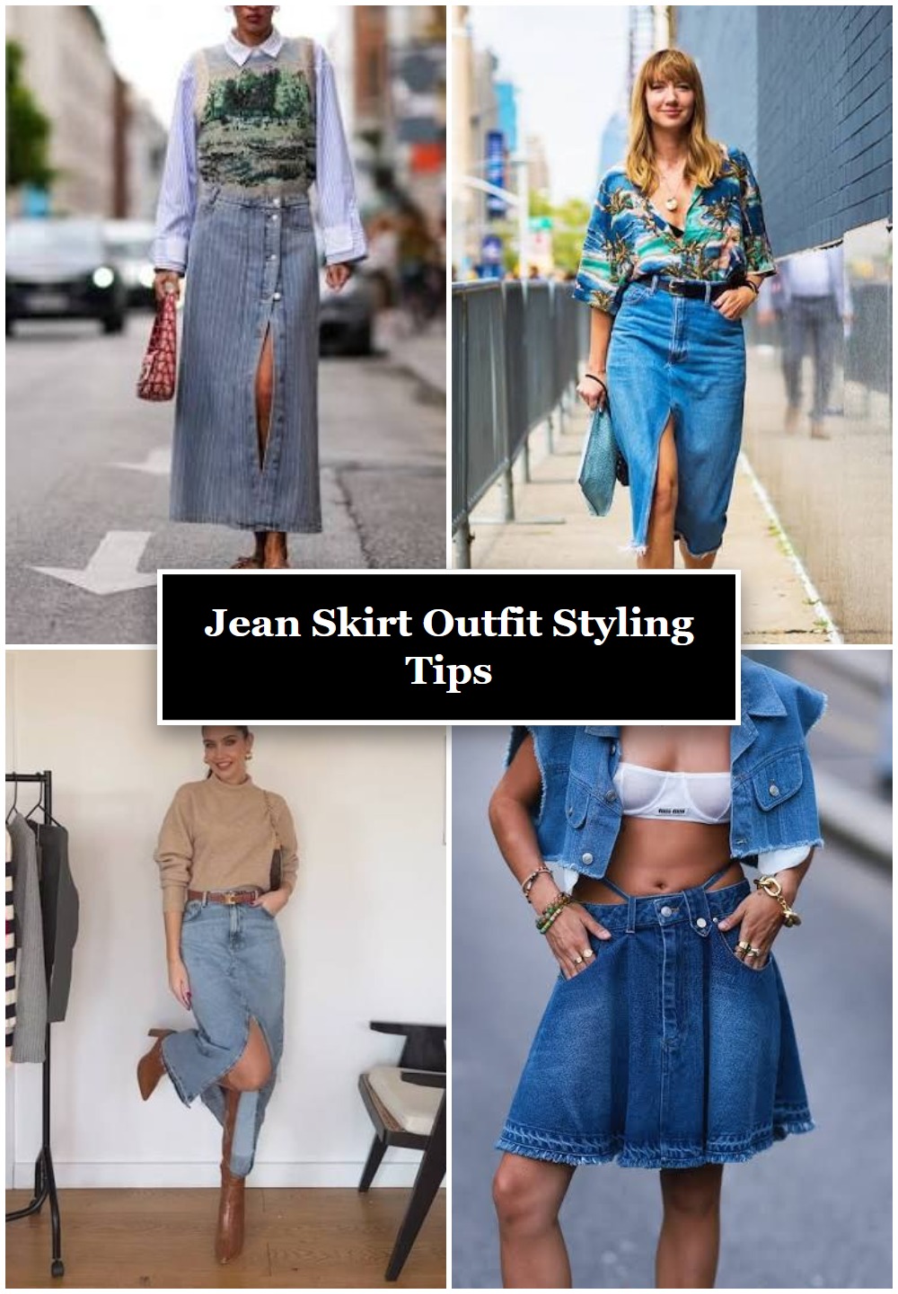 Jean Skirt Outfit Styling Tips