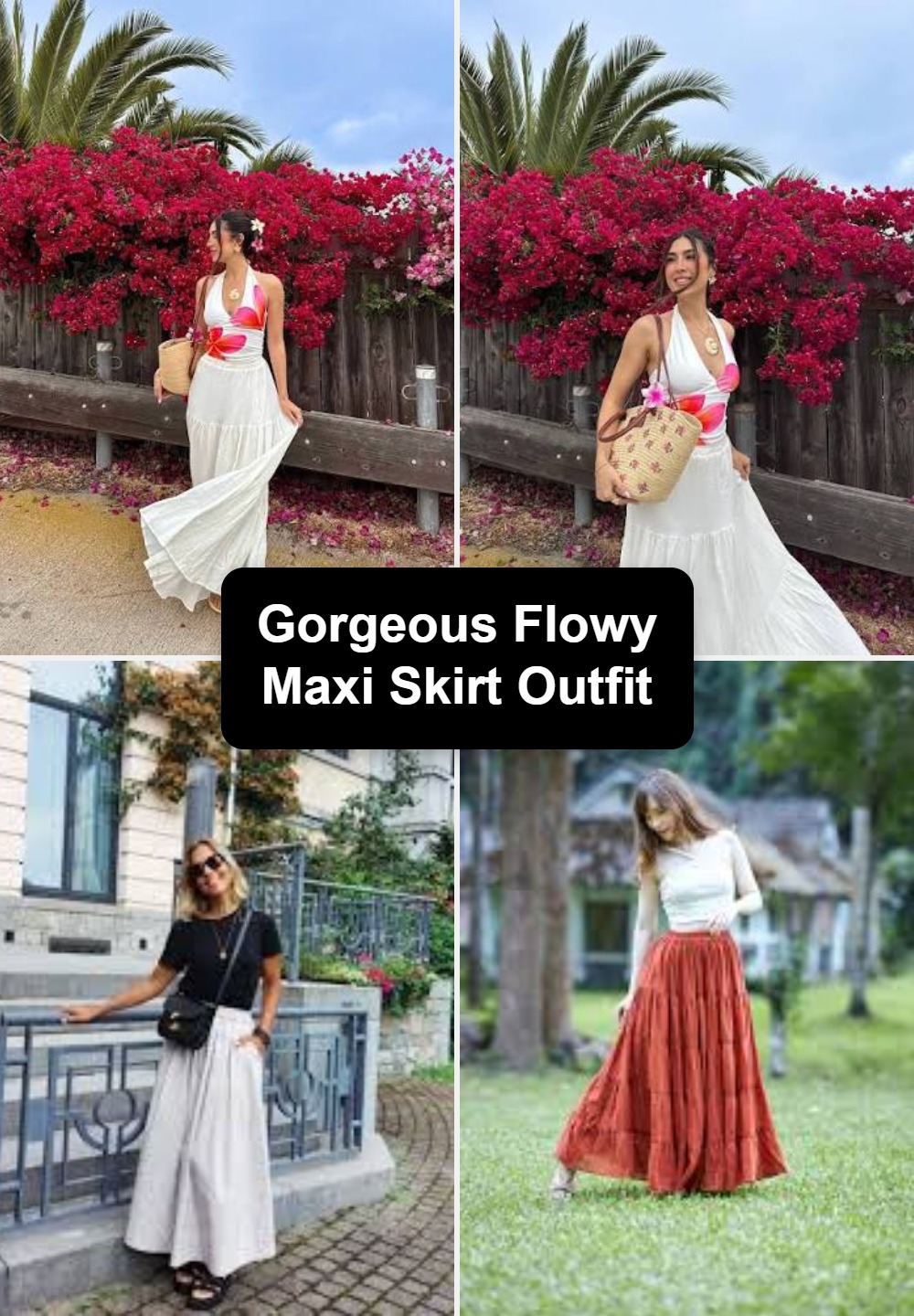 Gorgeous Flowy Maxi Skirt Outfit